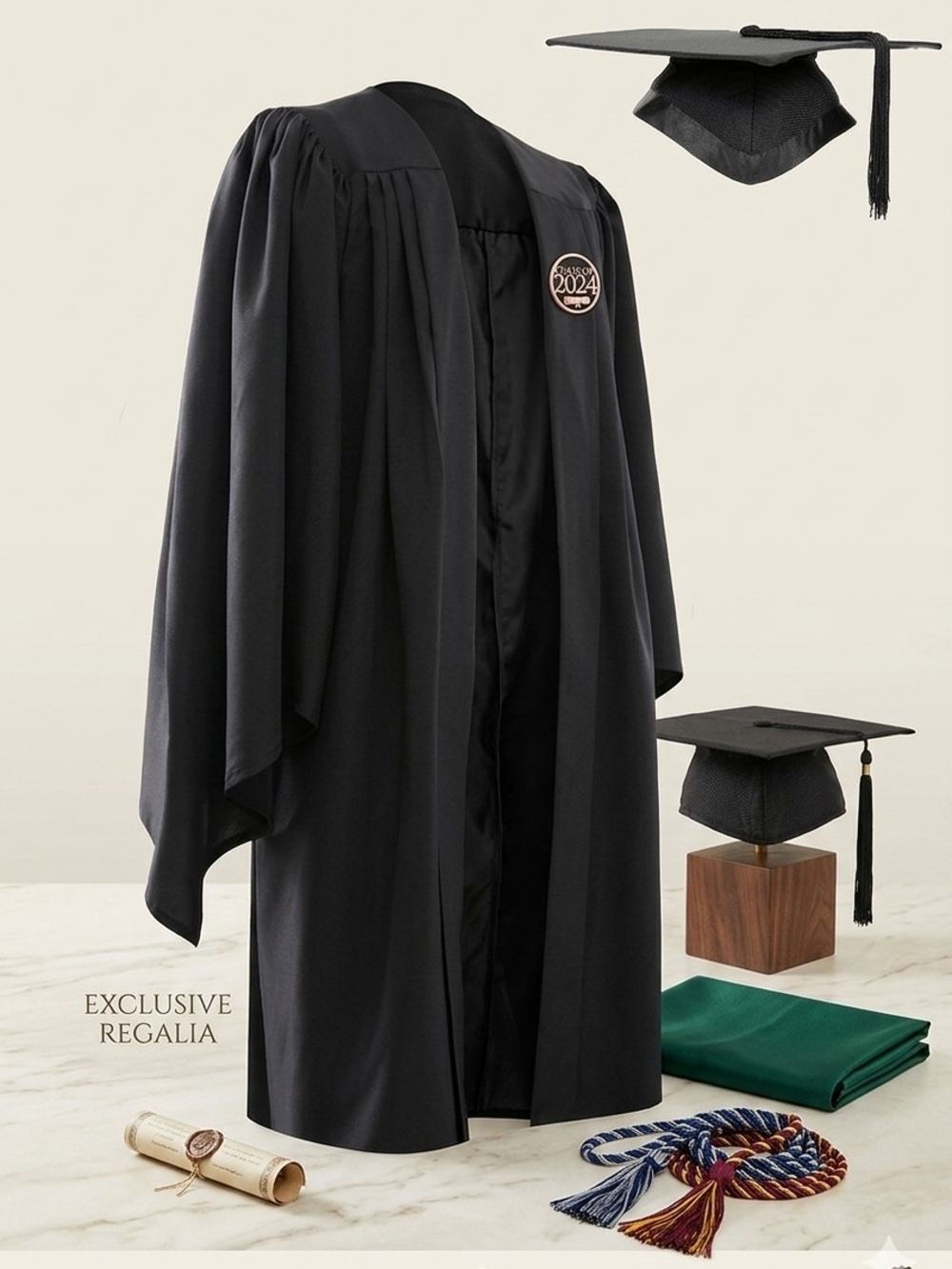 Classic Black Bachelors Graduation